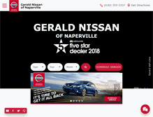 Tablet Screenshot of geraldnissannaperville.com